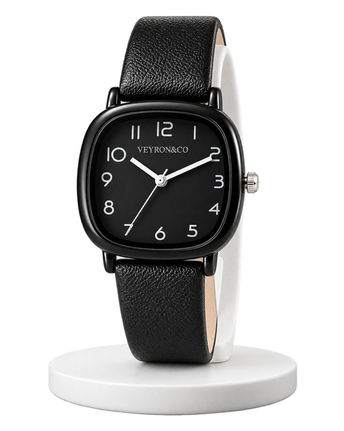 VEYRON&CO Carré Noir — vista frontal con soporte — VEY-001-01