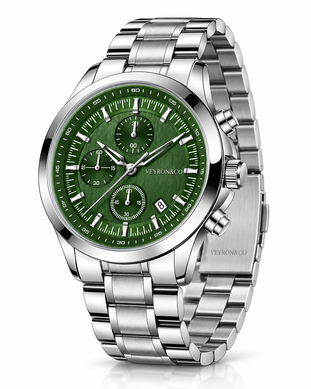 VEYRON&CO Chrono Vert — tres cuartos — VEY-014-01
