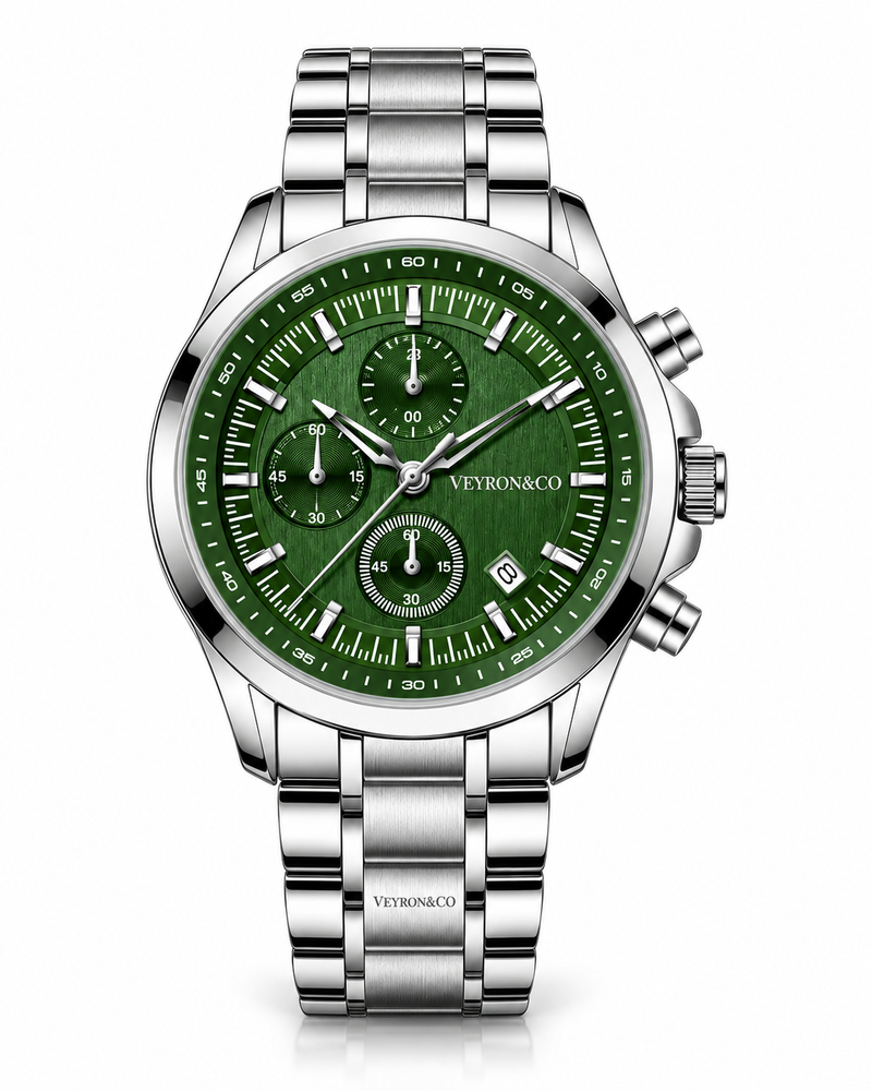 VEYRON&CO Chrono Vert — frontal — VEY-014-02